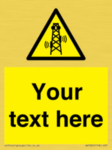 Custom warning RF radiation transmitter